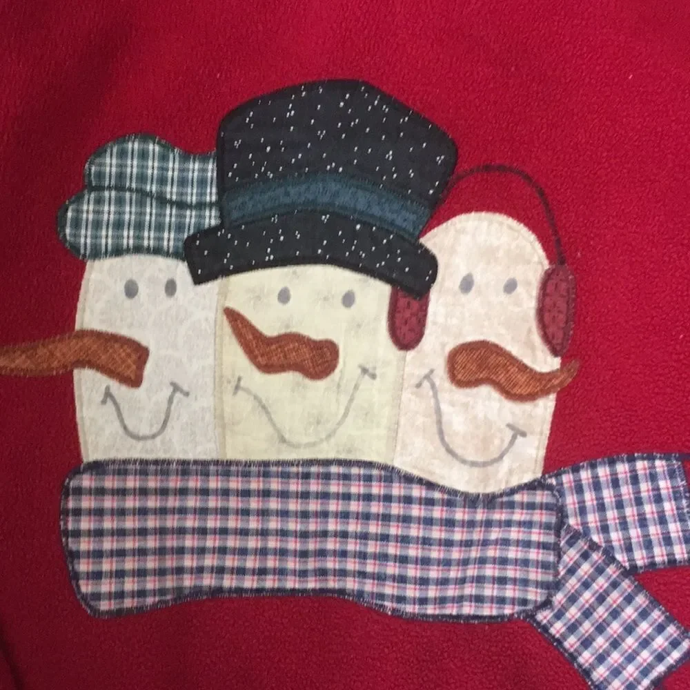 Vintage Christmas Sweater Fleece Top XL